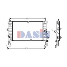 150062N AKS DASIS Радиатор, охлаждение двигателя