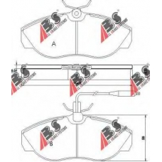 36883 ABS Комплект тормозных колодок, дисковый тормоз
