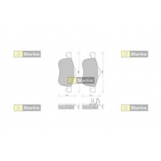BD S371P STARLINE Комплект тормозных колодок, дисковый тормоз