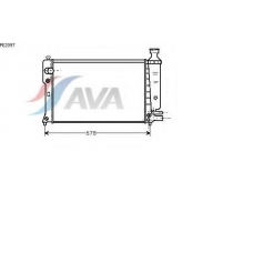 PE2097 AVA Радиатор, охлаждение двигателя