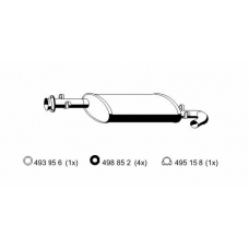 515047 ERNST Средний глушитель выхлопных газов