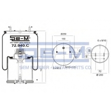 72.940.C SEM LASTIK Кожух пневматической рессоры