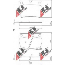 37284 ABS Комплект тормозных колодок, дисковый тормоз