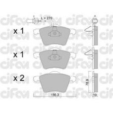 822-550-0 CIFAM Комплект тормозных колодок, дисковый тормоз