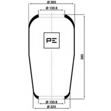 084.028-70A PE Automotive Кожух пневматической рессоры; Кожух пневморессоры