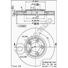 09.7910.10 BREMBO Тормозной диск