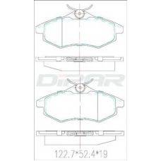 DFB3490 DITAS Комплект тормозных колодок, дисковый тормоз