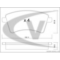 V46-0138 VEMO/VAICO Комплект тормозных колодок, дисковый тормоз