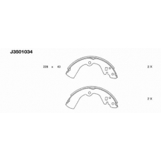J3501034 NIPPARTS Комплект тормозных колодок