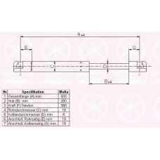 60367105 KLOKKERHOLM Газовая пружина, крышка багажник