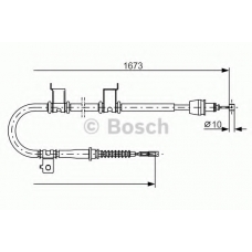 1 987 482 361 BOSCH Трос, стояночная тормозная система
