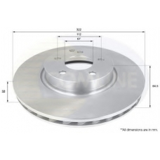 ADC1657V COMLINE Тормозной диск