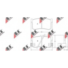 36627 ABS Комплект тормозных колодок, дисковый тормоз