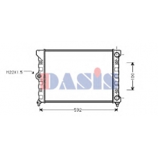 040780N AKS DASIS Радиатор, охлаждение двигателя