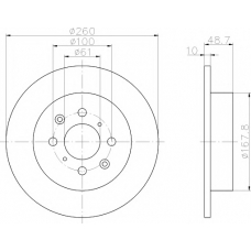 MDC1601 MINTEX Тормозной диск