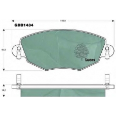 GDB1434 TRW Комплект тормозных колодок, дисковый тормоз