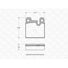 363702160714 MAGNETI MARELLI Комплект тормозных колодок, дисковый тормоз