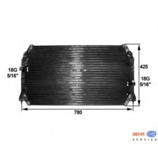 8FC 351 300-761 HELLA Конденсатор, кондиционер