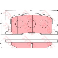 GDB7628 TRW Комплект тормозных колодок, дисковый тормоз