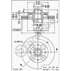 09.6906.10 BREMBO Тормозной диск