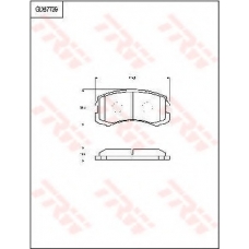 GDB7739 TRW Комплект тормозных колодок, дисковый тормоз