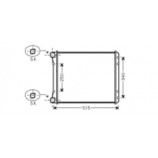 AI2220 AVA Радиатор, охлаждение двигателя
