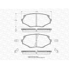363702160757 MAGNETI MARELLI Комплект тормозных колодок, дисковый тормоз