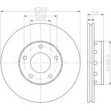 8DD 355 115-441 HELLA Тормозной диск