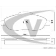 V42-0099 VEMO/VAICO Комплект тормозных колодок, дисковый тормоз