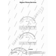 S350I10 NPS Комплект тормозных колодок