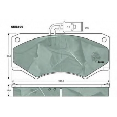 GDB390 TRW Комплект тормозных колодок, дисковый тормоз