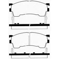 J PA-385AF JAPANPARTS Комплект тормозных колодок, дисковый тормоз