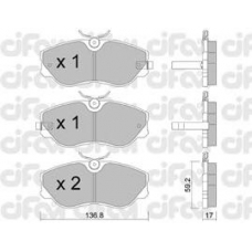 822-491-0 CIFAM Комплект тормозных колодок, дисковый тормоз