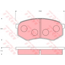 GDB7095 TRW Комплект тормозных колодок, дисковый тормоз