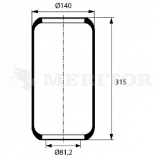 MLF8014 MERITOR Кожух пневматической рессоры