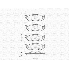 363702160588 MAGNETI MARELLI Комплект тормозных колодок, дисковый тормоз