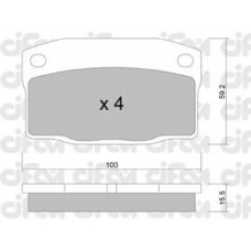 822-726-0 CIFAM Комплект тормозных колодок, дисковый тормоз