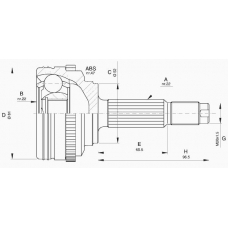 CVJ5617.10 OPEN PARTS Шарнирный комплект, приводной вал