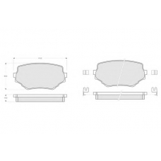 PF1360 PROCODIS FRANCE Комплект тормозных колодок, дисковый тормоз