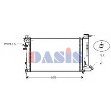 060730N AKS DASIS Радиатор, охлаждение двигателя