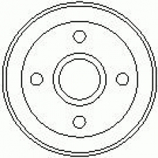 7D0402 KAWE Тормозной барабан