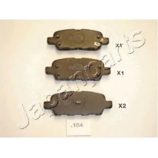 PP-154AF JAPANPARTS Комплект тормозных колодок, дисковый тормоз