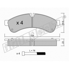 868.0 fri.tech. Комплект тормозных колодок, дисковый тормоз