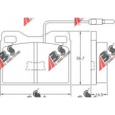 36514 ABS Комплект тормозных колодок, дисковый тормоз