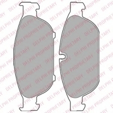 LP2301 DELPHI Комплект тормозных колодок, дисковый тормоз