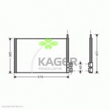 94-5117 KAGER Конденсатор, кондиционер