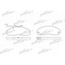 PBP791 PATRON Комплект тормозных колодок, дисковый тормоз