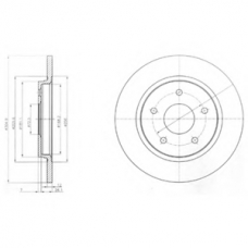 BG4247 DELPHI Тормозной диск