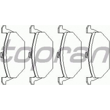 107 085 TOPRAN Комплект тормозных колодок, дисковый тормоз