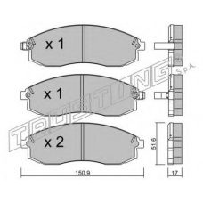315.0 TRUSTING Комплект тормозных колодок, дисковый тормоз